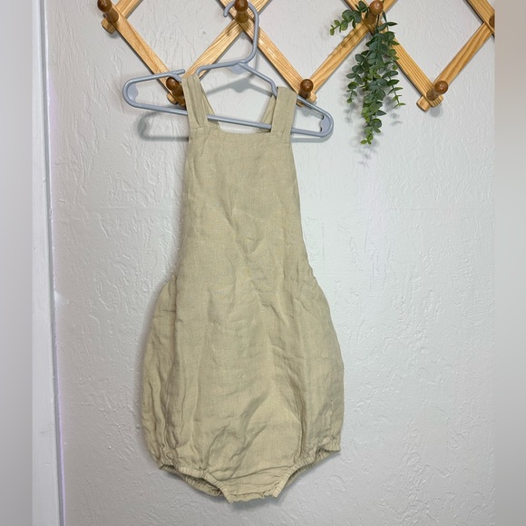 The Simple Folk Linen Overall Romper NWT 8/9 Year - Picture 3 of 7